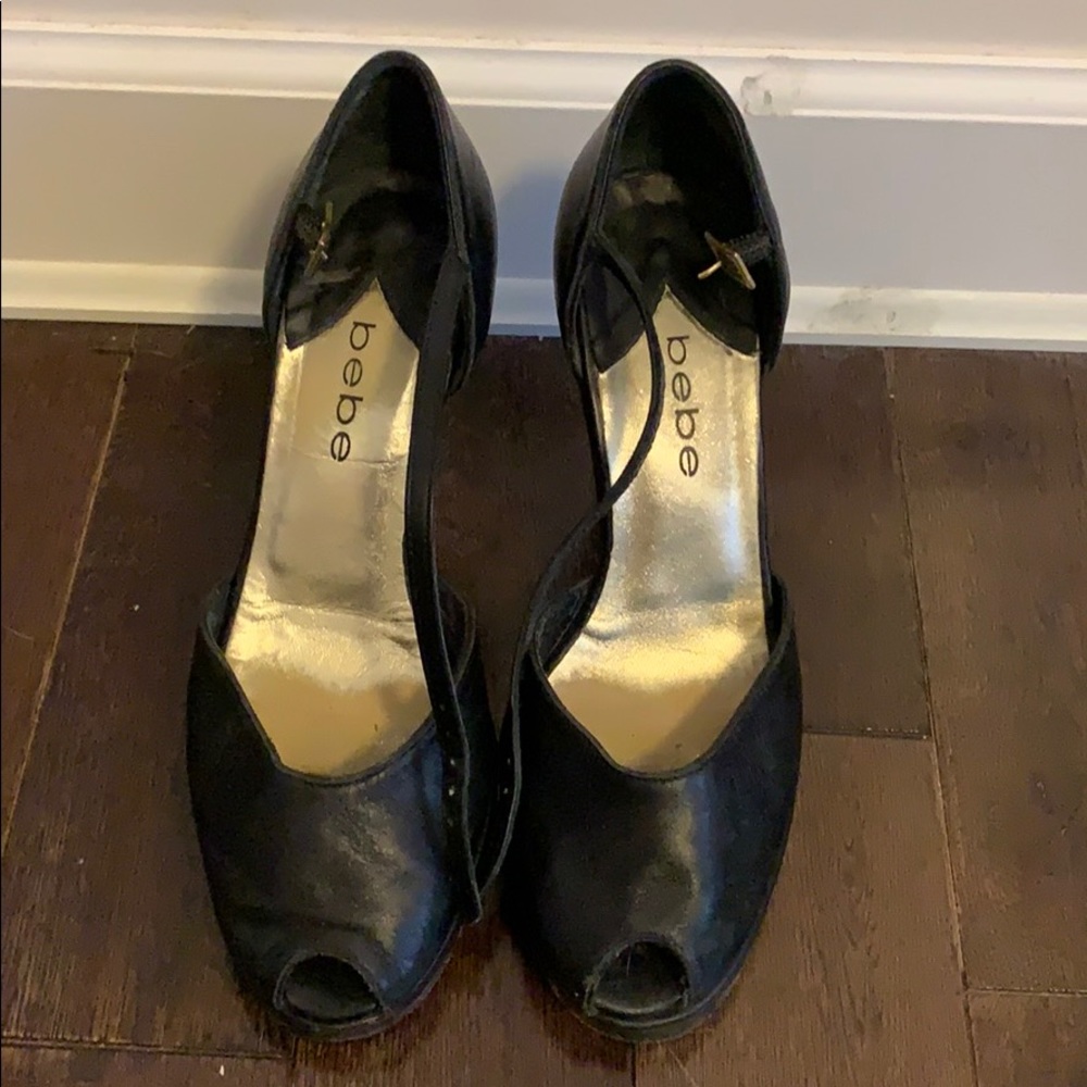 Bebe Leather Mary Jane High Heels